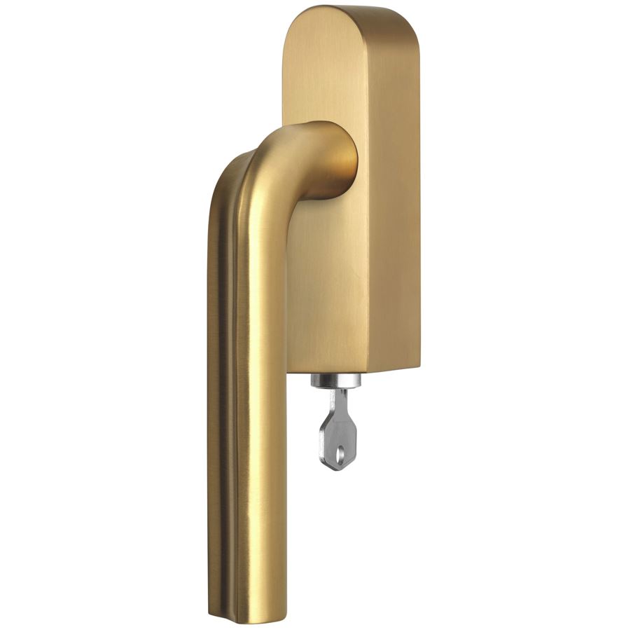 Draaikiepgarnituur ECLIPSE DR100-DKLOCK-O Rechts PVD mat goud