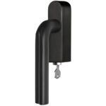 Draaikiepgarnituur ECLIPSE DR101-DKLOCK-O Rechts PVD mat zwart