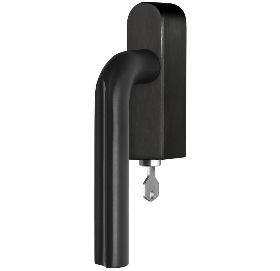 Draaikiepgarnituur ECLIPSE DR101-DKLOCK-O Rechts PVD mat zwart