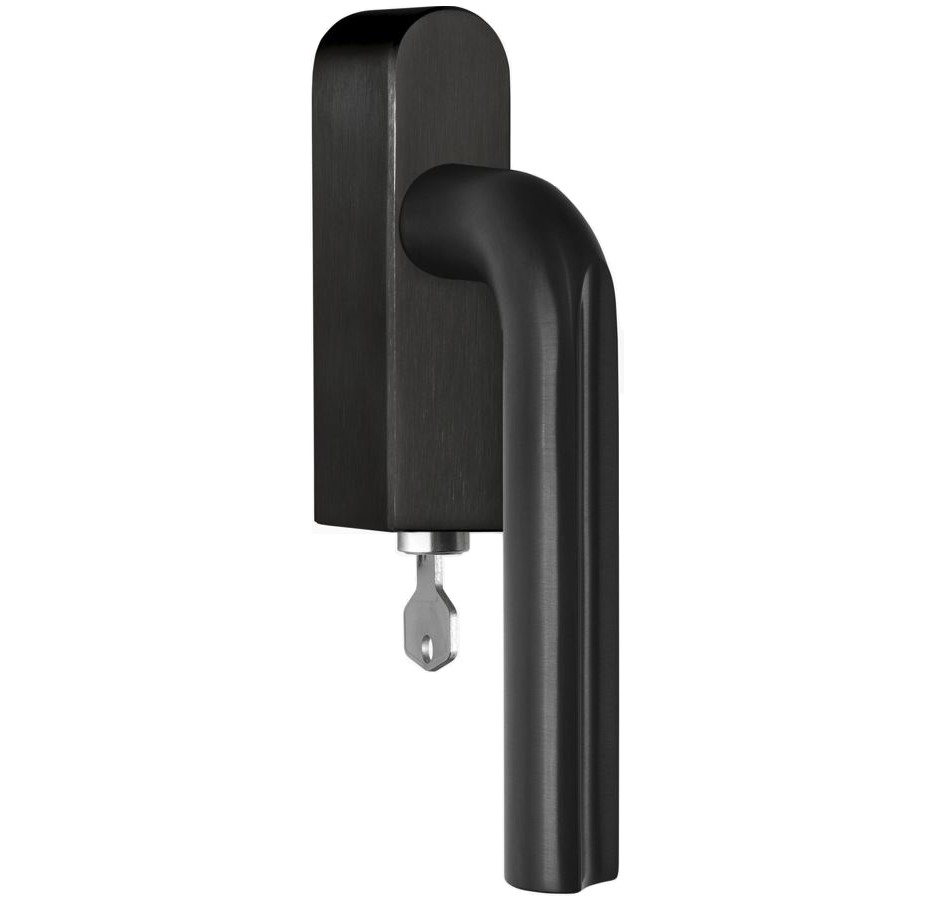 Draaikiepgarnituur ECLIPSE DR101-DKLOCK-O Links PVD mat zwart