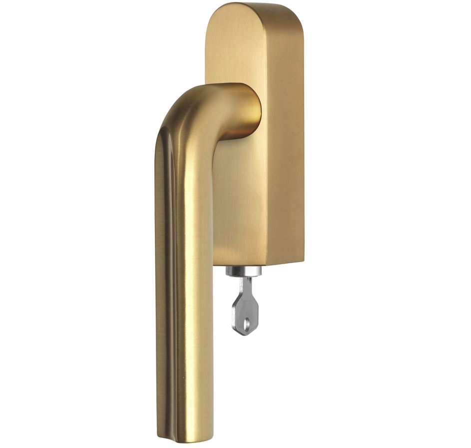 Draaikiepgarnituur ECLIPSE DR101-DKLOCK-O Rechts PVD mat goud