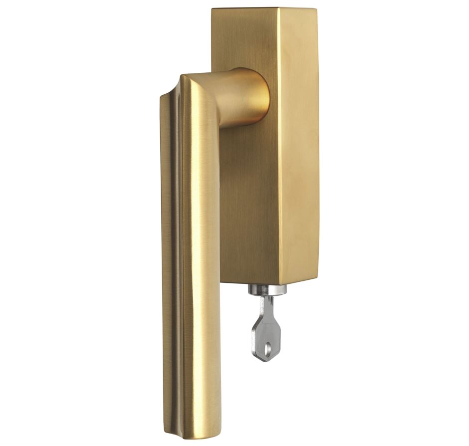 Draaikiepgarnituur ECLIPSE DR102-DKLOCK-O Rechts PVD mat goud