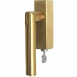 Draaikiepgarnituur ECLIPSE DR103-DKLOCK-O Rechts PVD mat goud