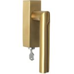 Draaikiepgarnituur ECLIPSE DR103-DKLOCK-O Links PVD mat goud