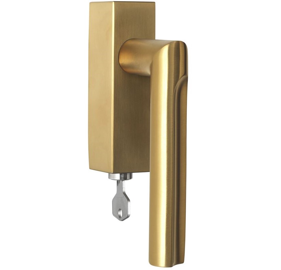 Draaikiepgarnituur ECLIPSE DR103-DKLOCK-O Links PVD mat goud