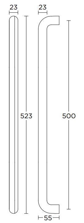 Set deurgrepen ECLIPSE DR500PA PVD mat goud