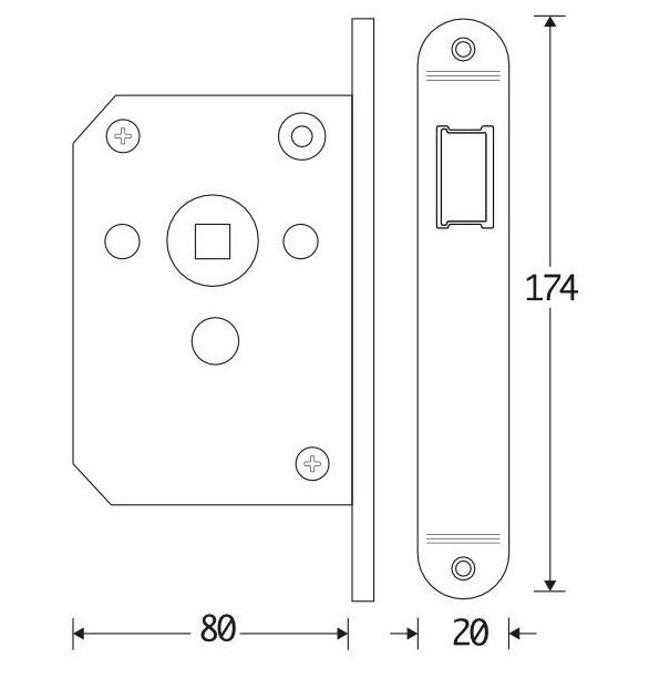 Loopslot Mi Satori met Mat Nikkel Ongelakte Voorplaat