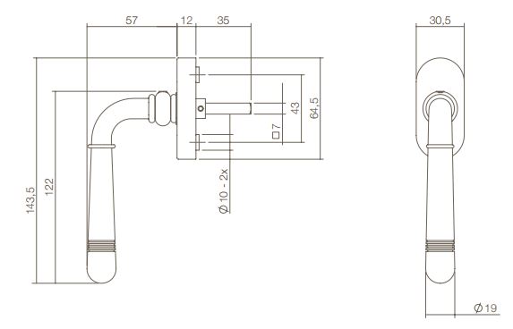Intersteel Raamkruk Helena gebruineerd