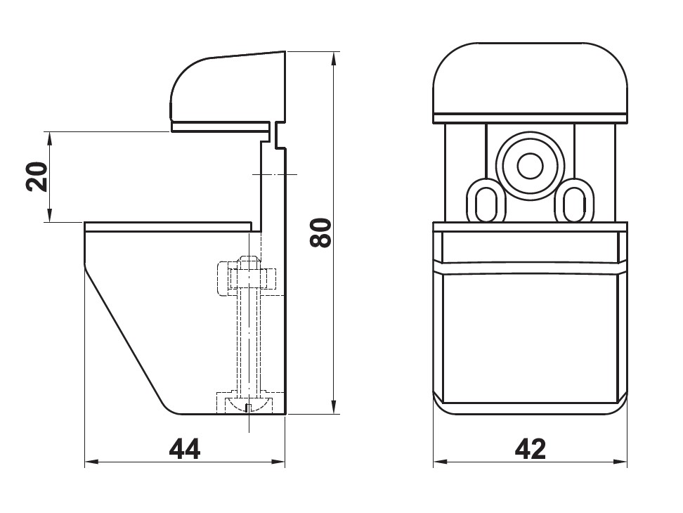 Glasplaatdrager Rond Nikkel