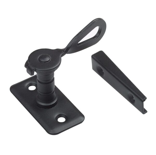 Overslag sluiting met terug van 15 mm zwart