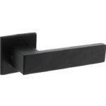 Intersteel deurkruk Amsterdam met rozet verdekt 50x50x5mm zwart