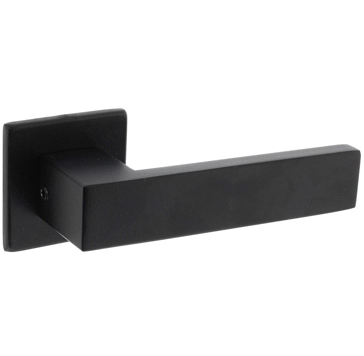 Intersteel deurkruk Amsterdam met rozet verdekt 50x50x5mm zwart