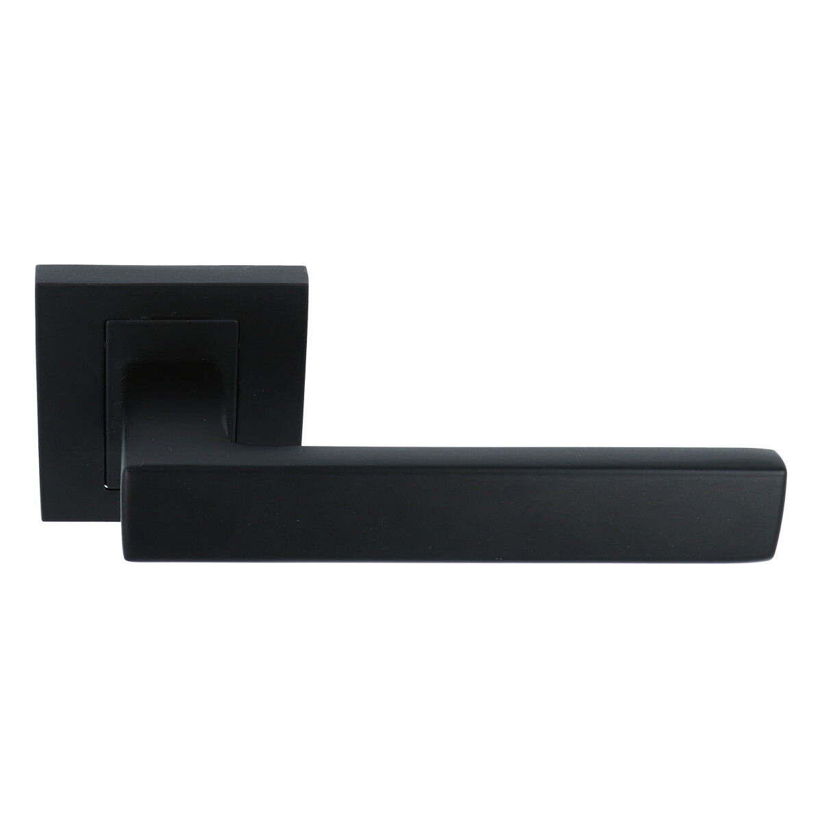 Deurkruk Wolf Mat Zwart op Vierkant Rozet