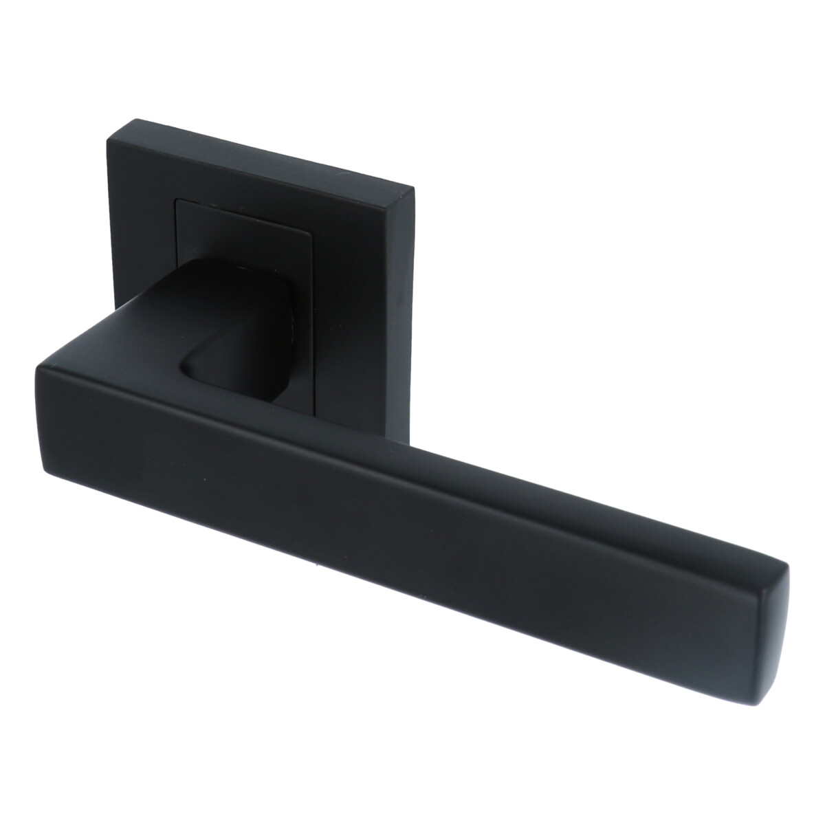 Deurkruk Wolf Mat Zwart op Vierkant Rozet