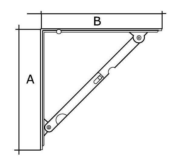 Plankdrager auto opvouwbaar 200x300 mm staal verzinkt