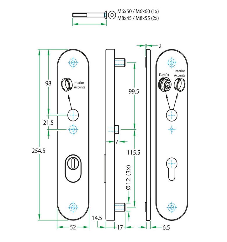 SKG3 kruk/kruk schildpaar PC72 TOP Zwart