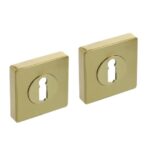 Intersteel sleutelplaatjes vierkant 55x55x10mm PVD messingkleur