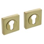 Intersteel pc-plaatjes vierkant 55x55x10mm PVD messingkleur