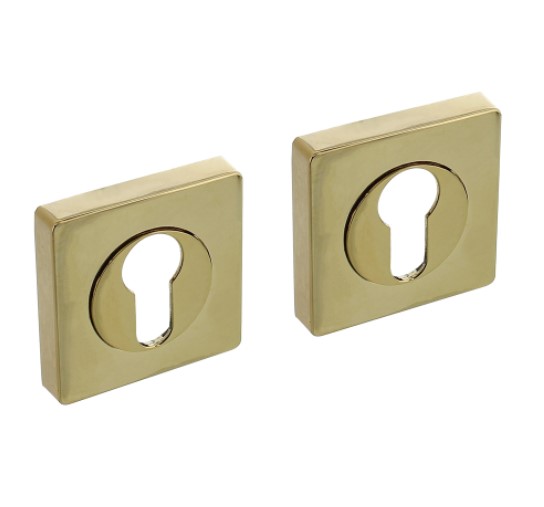 Intersteel pc-plaatjes vierkant 55x55x10mm PVD messingkleur