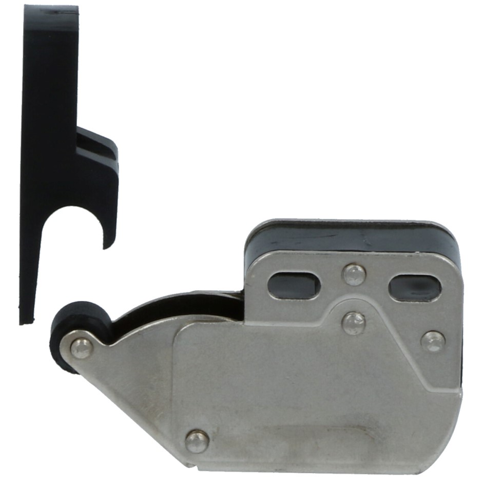 Duwsnapper Mini-latch uitstoot 10 mm zwart