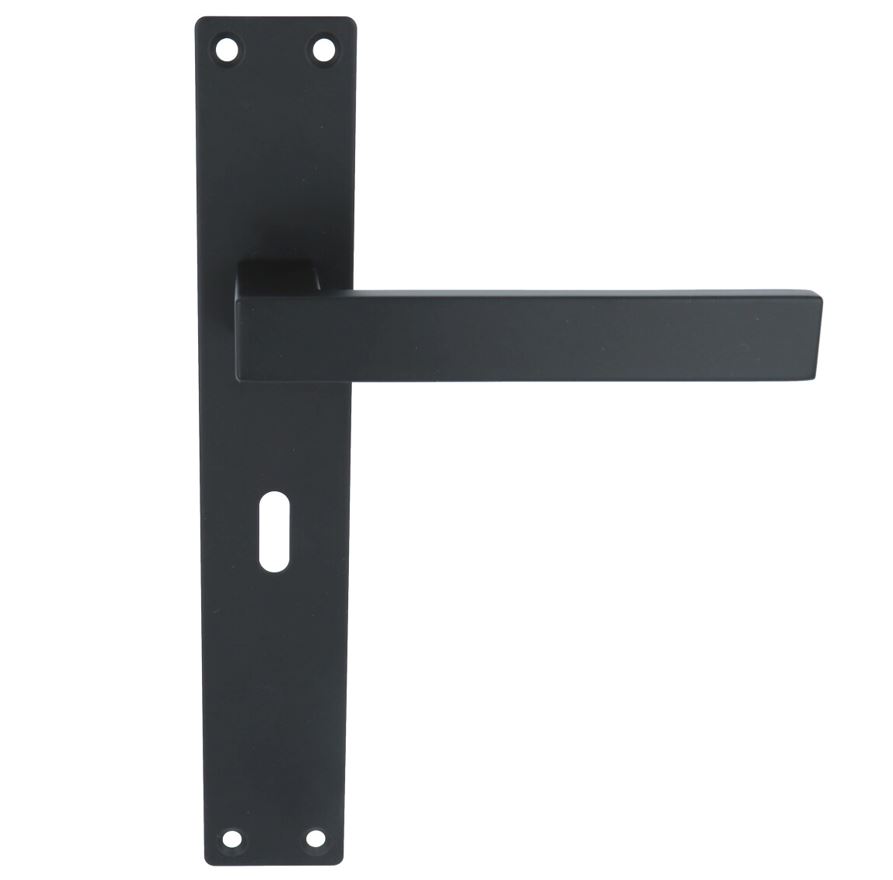 Deurkruk Rechthoek op Schild SL56 RVS/Mat Zwart