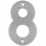 Huisnummer 8 opschroefbaar 100 mm RVS