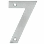 Huisnummer 7 opschroefbaar 100 mm RVS