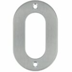Huisnummer 0 opschroefbaar 100 mm RVS