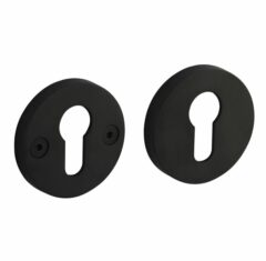 Intersteel pc-plaatjes Grand & Johnson éénzijdig verdekt ø55x8mm PVD zwart