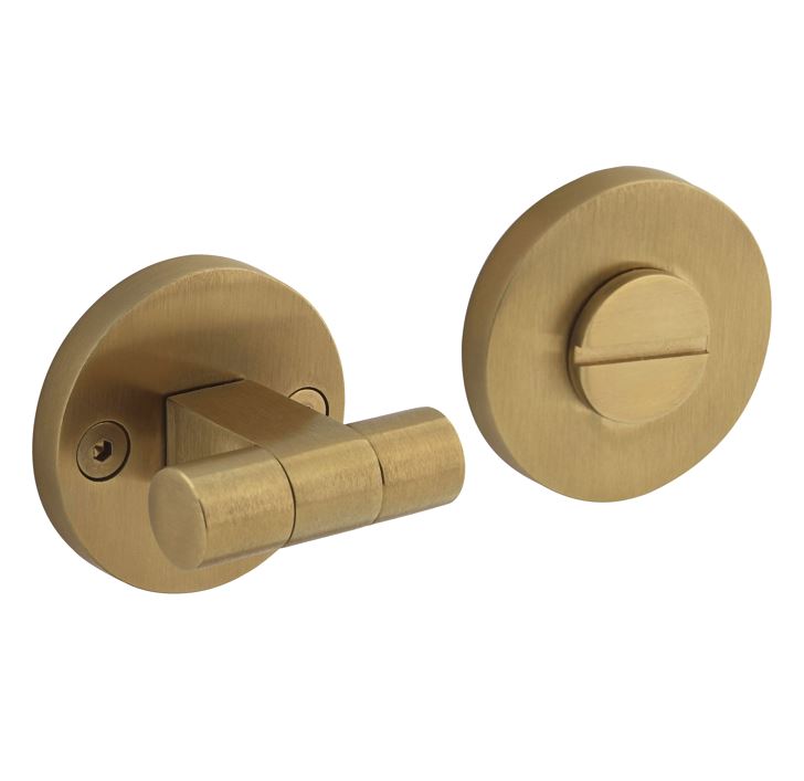 Intersteel WC-sluiting 8 mm Grand & Johnson (knop op schroefgat rozet) ø55x8mm PVD messing mat