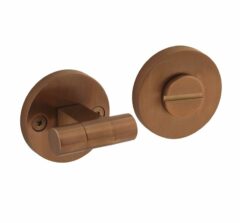 Intersteel WC-sluiting 8 mm Grand & Johnson (knop op schroefgat rozet) ø55x8mm PVD koper mat