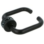 Deurkruk model 3RX op rozet zwart