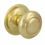 Voordeurknop Met ronde achterplaat Staal Vermessingd