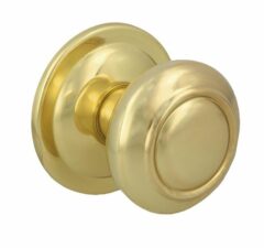 Voordeurknop Met ronde achterplaat Staal Vermessingd