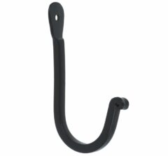 Kapstokhaakje smal ijzer zwart 100 mm