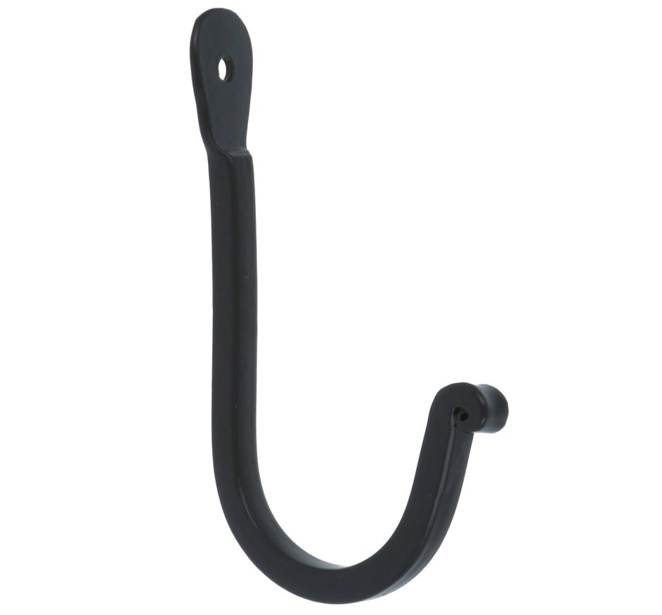 Kapstokhaakje smal ijzer zwart 100 mm