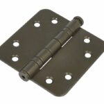 Kogellagerscharnier 8989 mm ronde hoek brons