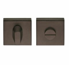 WC-sluiting Vierkant Blind 53x53x10 mm Brons