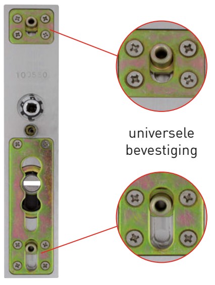 S2 universeel veiligheidsbeslag 5029/5021 RH buiten schild PC55 SKG***