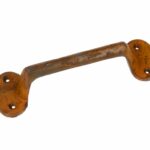 Greep/handvat ijzer geroest 162 x 47 mm