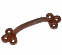 Greep/handvat ijzer geroest 104 x 30 mm