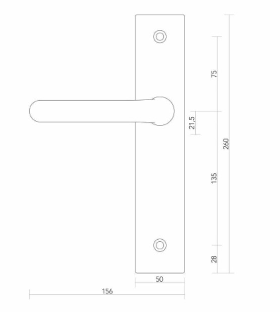 S2 veiligheidsbeslag Binnen schild 5021 RH PC55