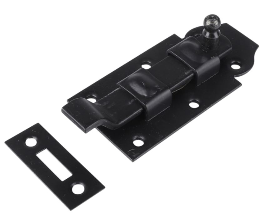 Starx rolschuif met bocht en sluitplaat 100 mm zwart