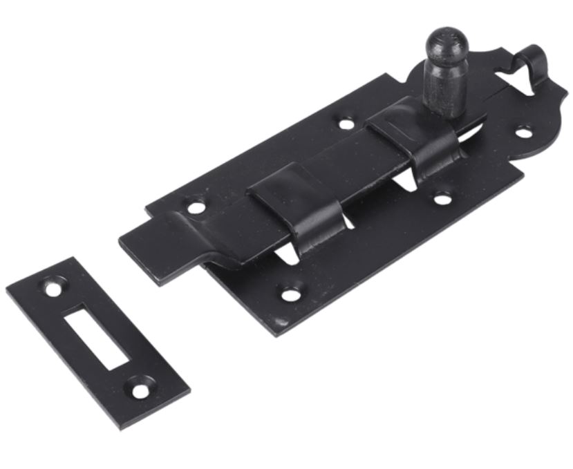 Starx rolschuif met bocht en sluitplaat 120 mm zwart