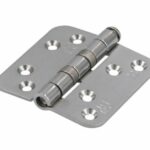 S2 kogellagerscharnier 6512 met ronde hoeken 76x76x2,4 mm RVS