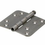 S2 kogellagerscharnier 6512 met ronde hoeken 89x89x2,4 mm RVS