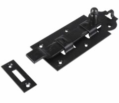 Starx rolschuif met bocht en sluitplaat 140 mm zwart