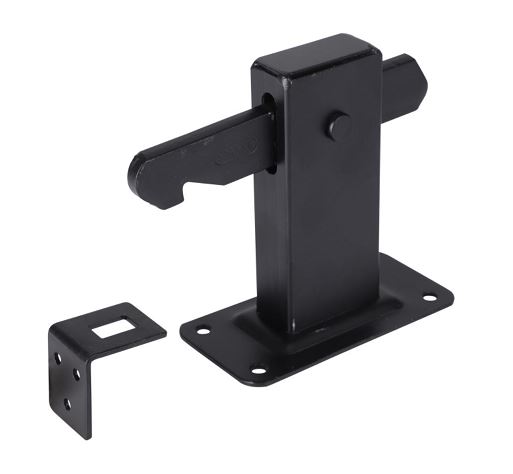 Deurvastzetter met vloerplaat 120 x 67 x 7 mm zwart