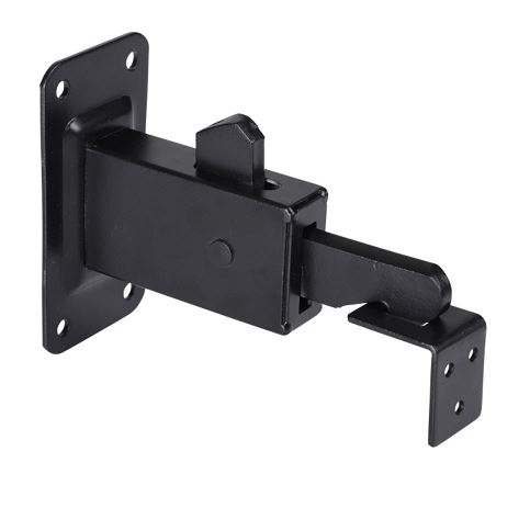 Deurvastzetter met muurplaat 116 x 59 x 7 mm zwart