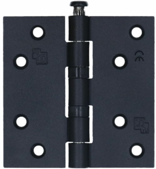 S2 nylonlagerscharnier 6512 zwart rechte hoeken 89x89x2,4 mm